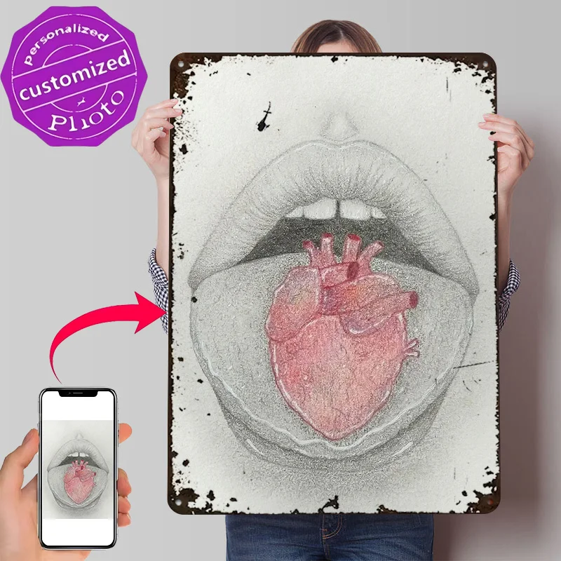 Speaking From Your Heart 3D Texture Metal Poster Customized Wall Art Tin Sign Gift for Mancave Gaming Room Decoration Items Home