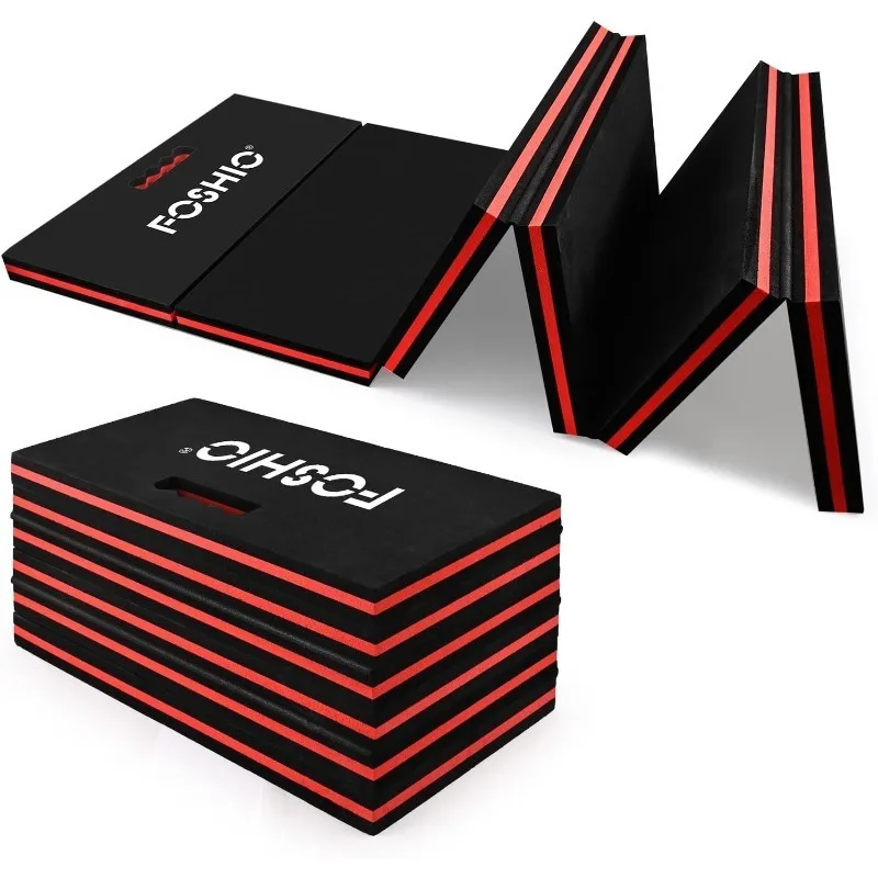 

FOSHIO Foldable EVA Mat with Carrying Handles - Thick Kneeling Mat for Mechanics, Garage, Picnicking, Gardening, Camping, Home G