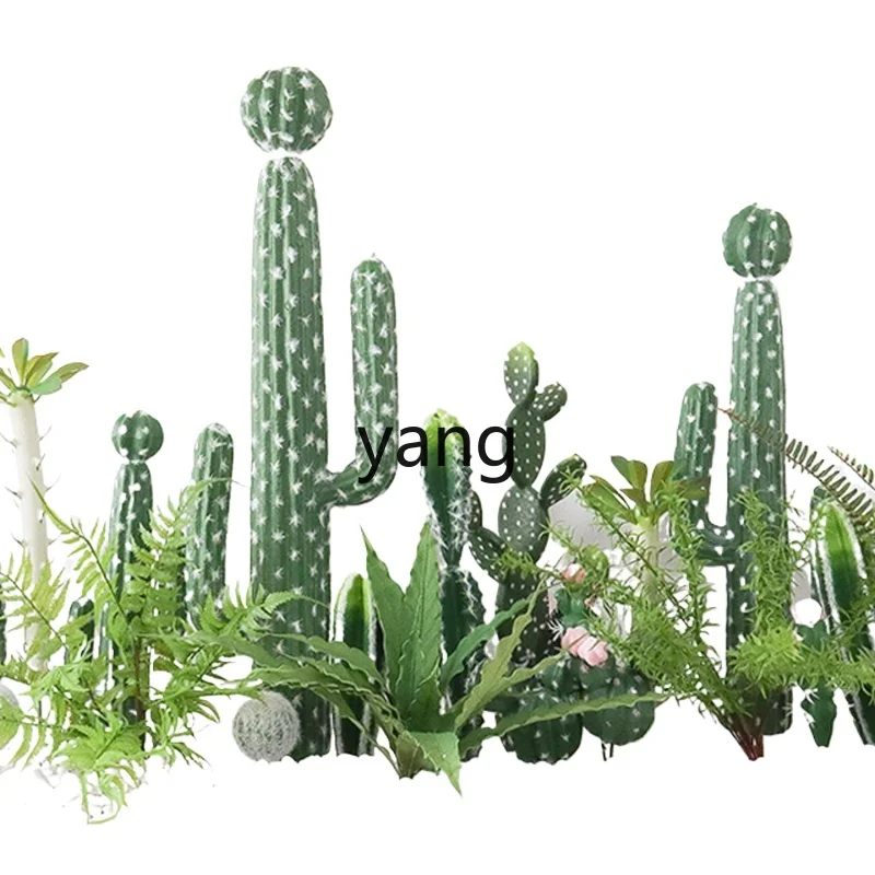 LMM Nordic Artificial Plant Cactus Artifical Cereus Decorative Small Cactus Show Window Decoration Green Plant Landscape