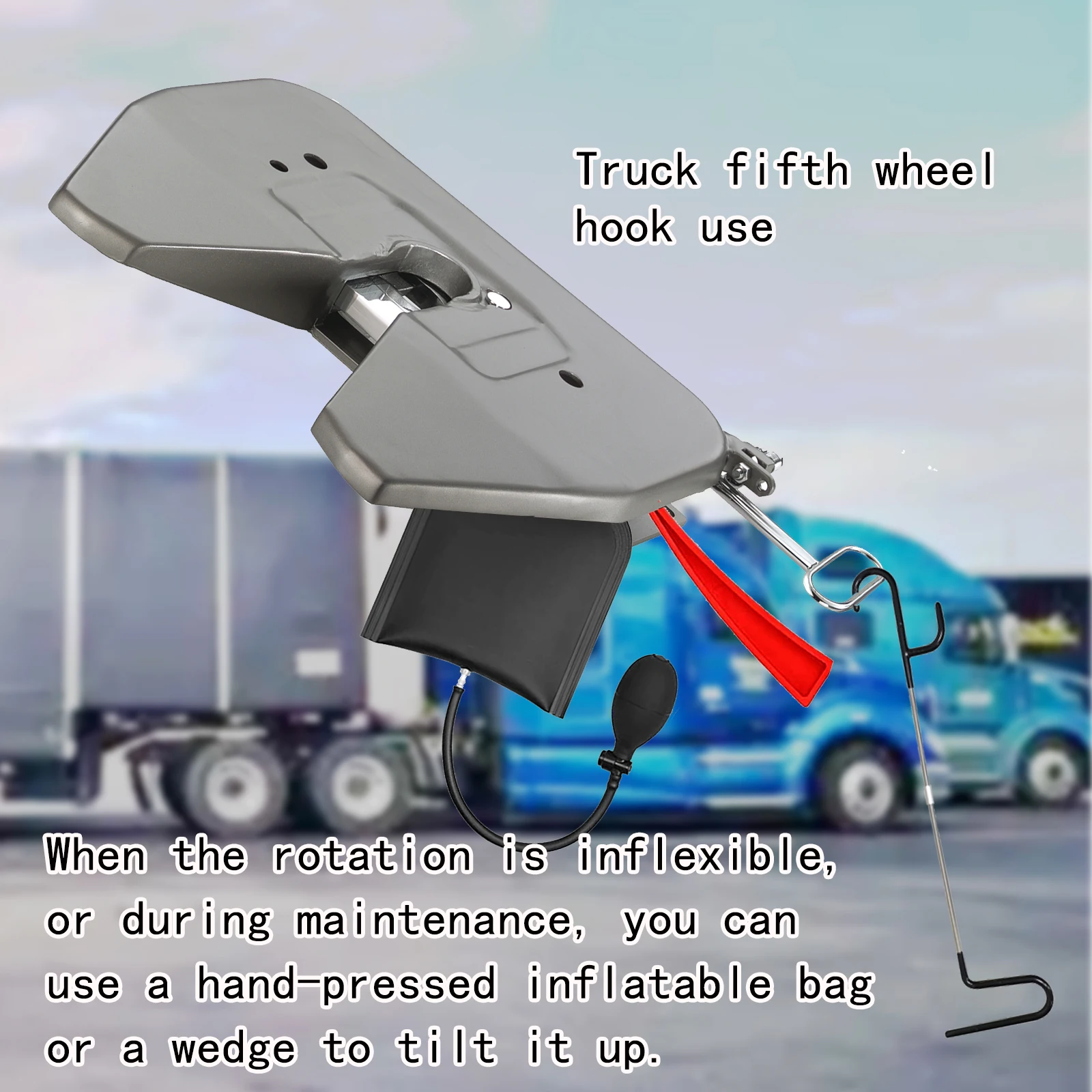 outdoor Long distance tools, steel wheel puller truck fifth push pull hook 1 piece, garage door pull hook, Convenient design