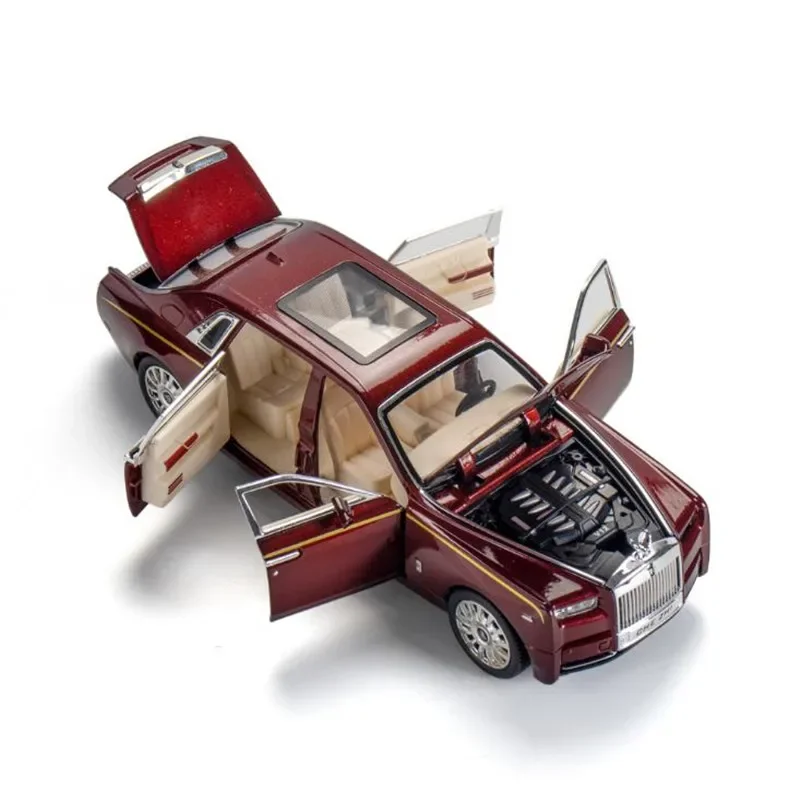 1:24 In Lega DieCast Rolls-Royce Phantom Modello Giocattolo Auto Simulazione Tirare Indietro Collezione Giocattoli Veicolo Per Il Regalo Ornamenti Alla Moda