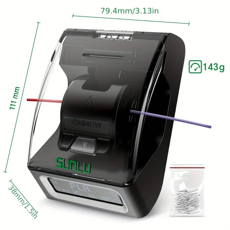 

3D printer filament connector with 200 PTFE, suitable PLA, PETG, TPU, ABS, PANylon and other materials, fast heating