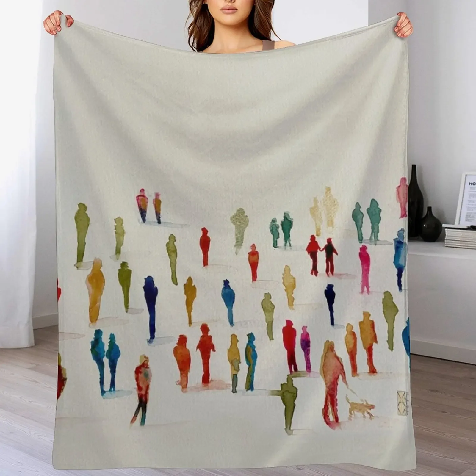 Peaceful people Throw Blanket Soft Home Decor Blanket for Couch Bedroom