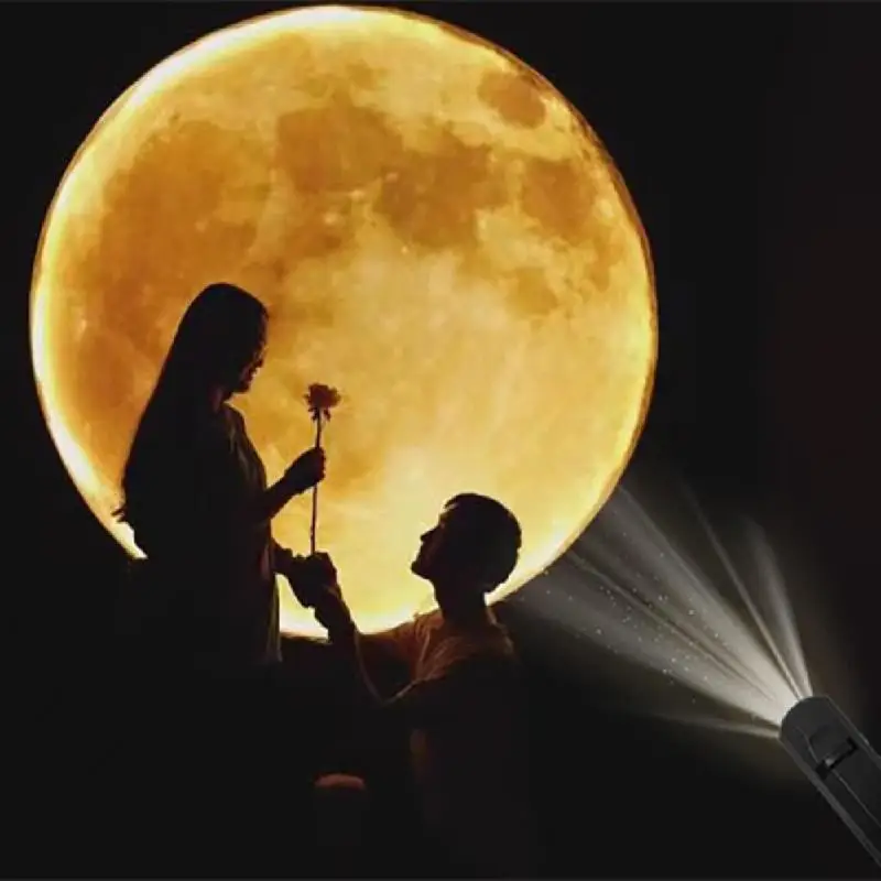 Hot USB Moon Earth Projection Atmosphere Light With 6 Films Starry Sky Lamp Night Light Bedroom Decoration Star Galaxy Projector