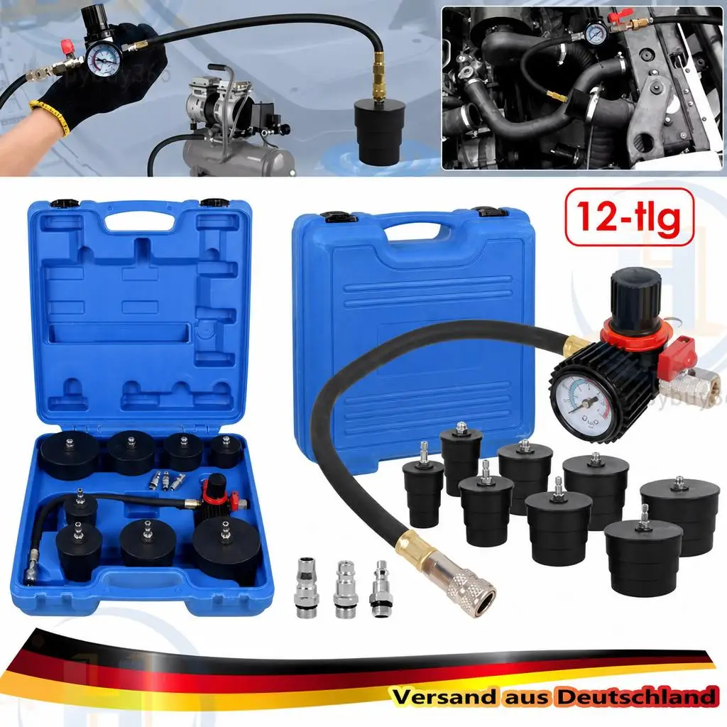 Kit d'outils de test de fuite du système de turbocompresseur, détecteur de fuite de pression de suralimentation du turbocompresseur pour la plupart des voitures
