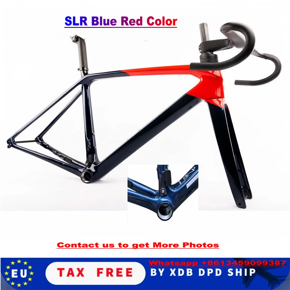 One Hole Brake slr 9 Carbon Bike Frame, T1000 UD  Cycling Bike Frameset,  Disk Brake V Brake Bicycle Racing Frame