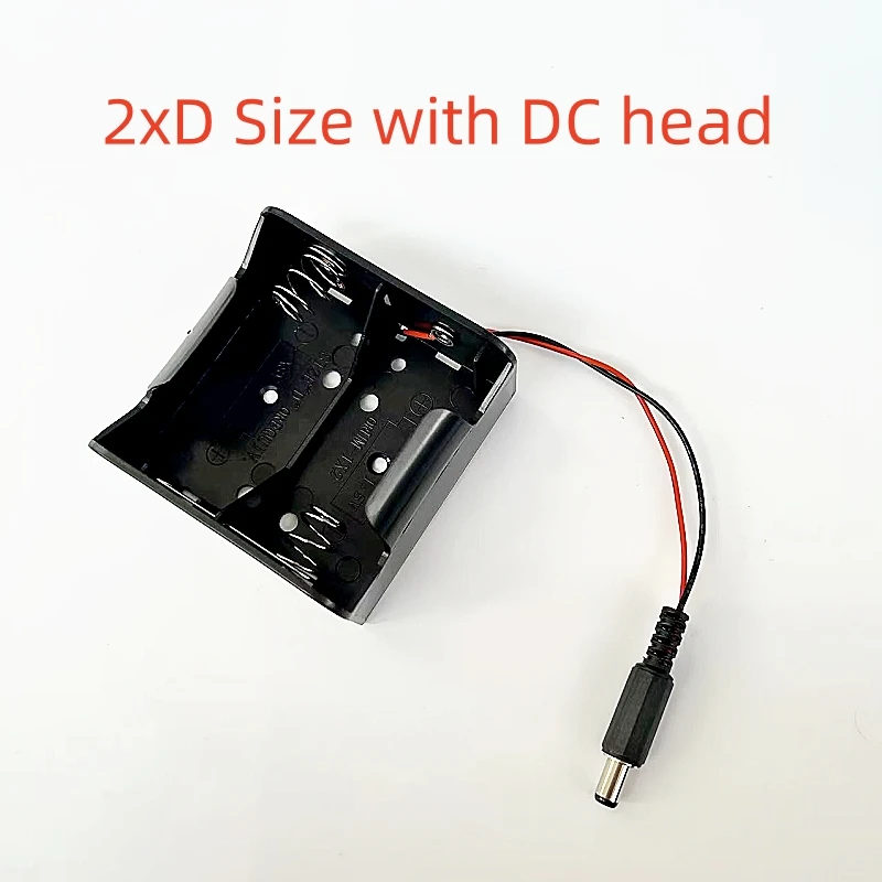 2 4 8 slot D size 3V 6V 12V back-to-back battery holder DC head rechargeable battery box