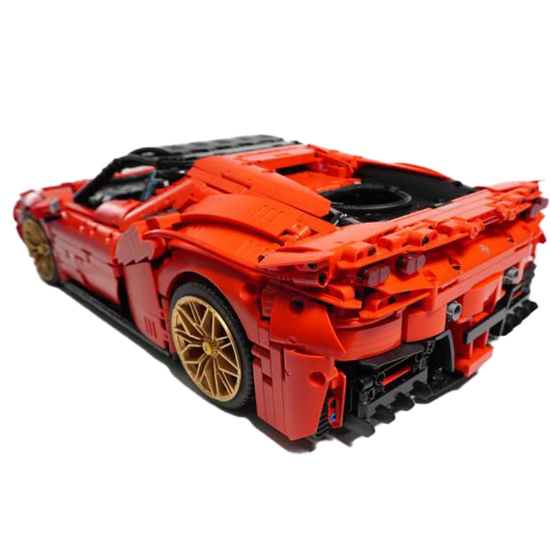 MOC Super Racing Car Series Red 1:8 Scale Building Block Model DIY Ultimate Collection High Difficulty Puzzle Brick Toy Kid Gift