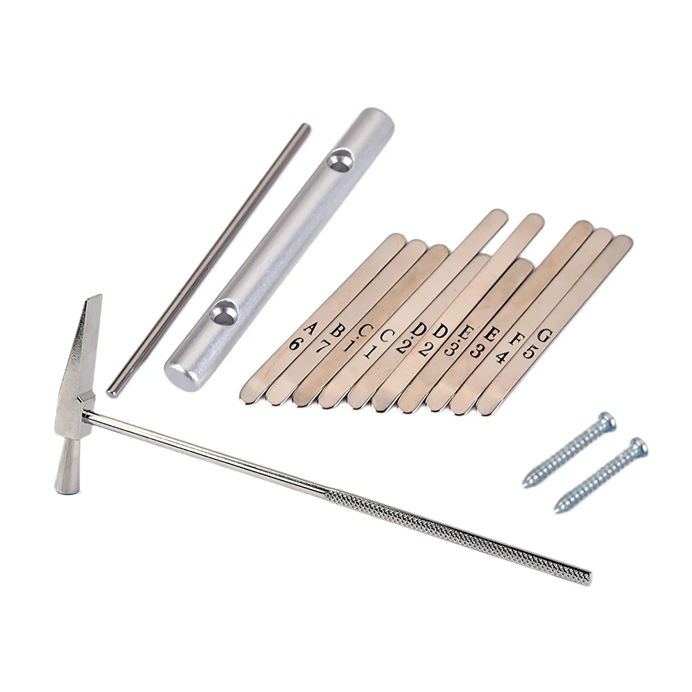 

10 Note Kalimba Keys Solid Carbon Steel Replacement DIY Thumb Piano Parts Tuning Musical Instrument Kit