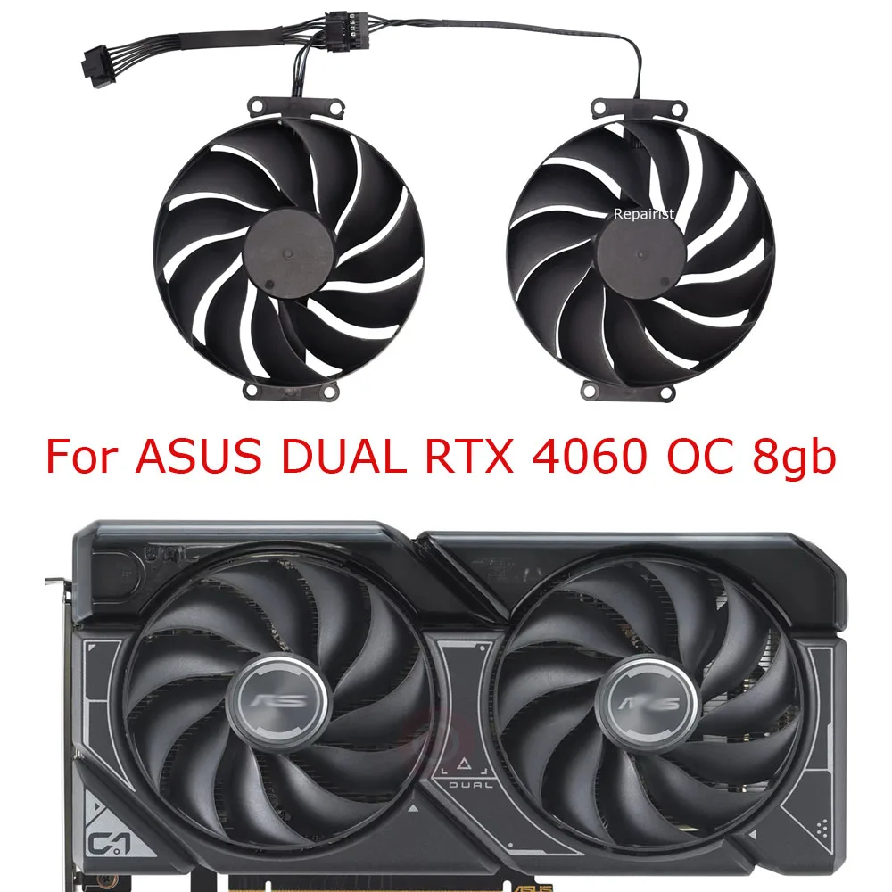 FD9015U12D,VGA GPU Cooler,Graphics Cards Fan,For ASUS DUAL RTX 4060 OC 8GB,DUAL RTX 4060Ti Advanced 16GB,Video Card Cooling