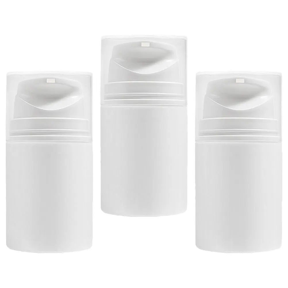 3pcs Empty Airless Pump Bottles Refillable Plastic Vacuum Press Containers For Travel Lotion Sub Bottles Portable