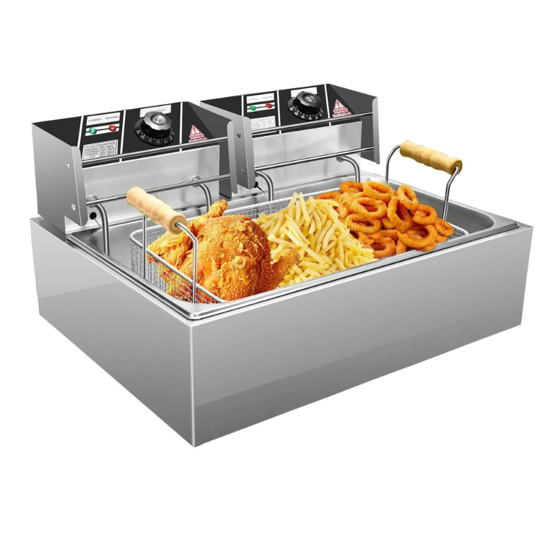 Kitchen Equipment Potato Fryer Fryer Restaurant Car Chicken Single 6L + 6L Fried Chicken Fryer