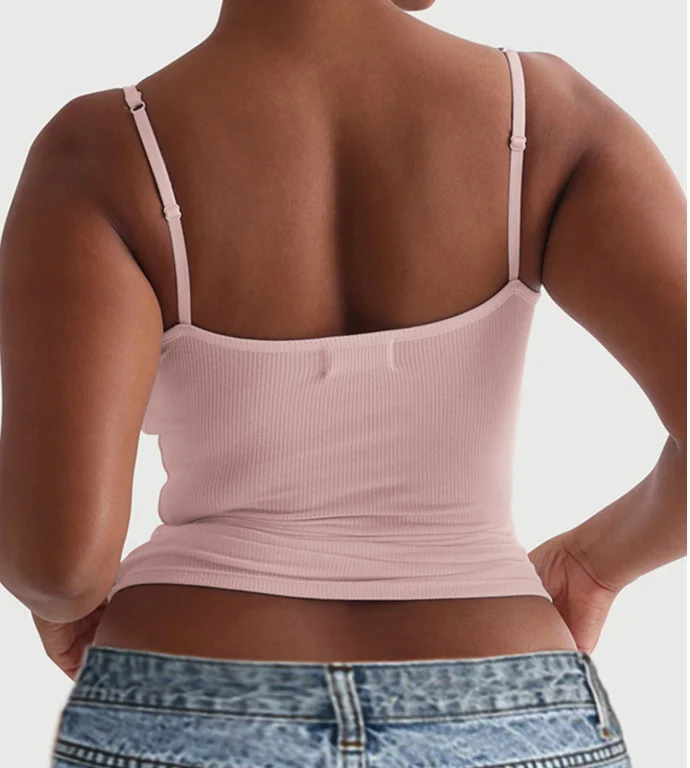 Tank Tops Woman O-Neck Solid Color Sports Yoga Suit Vest Summer Casual Tight Fit Solid Color Backless Camisole Top Daily Vest - Image 2