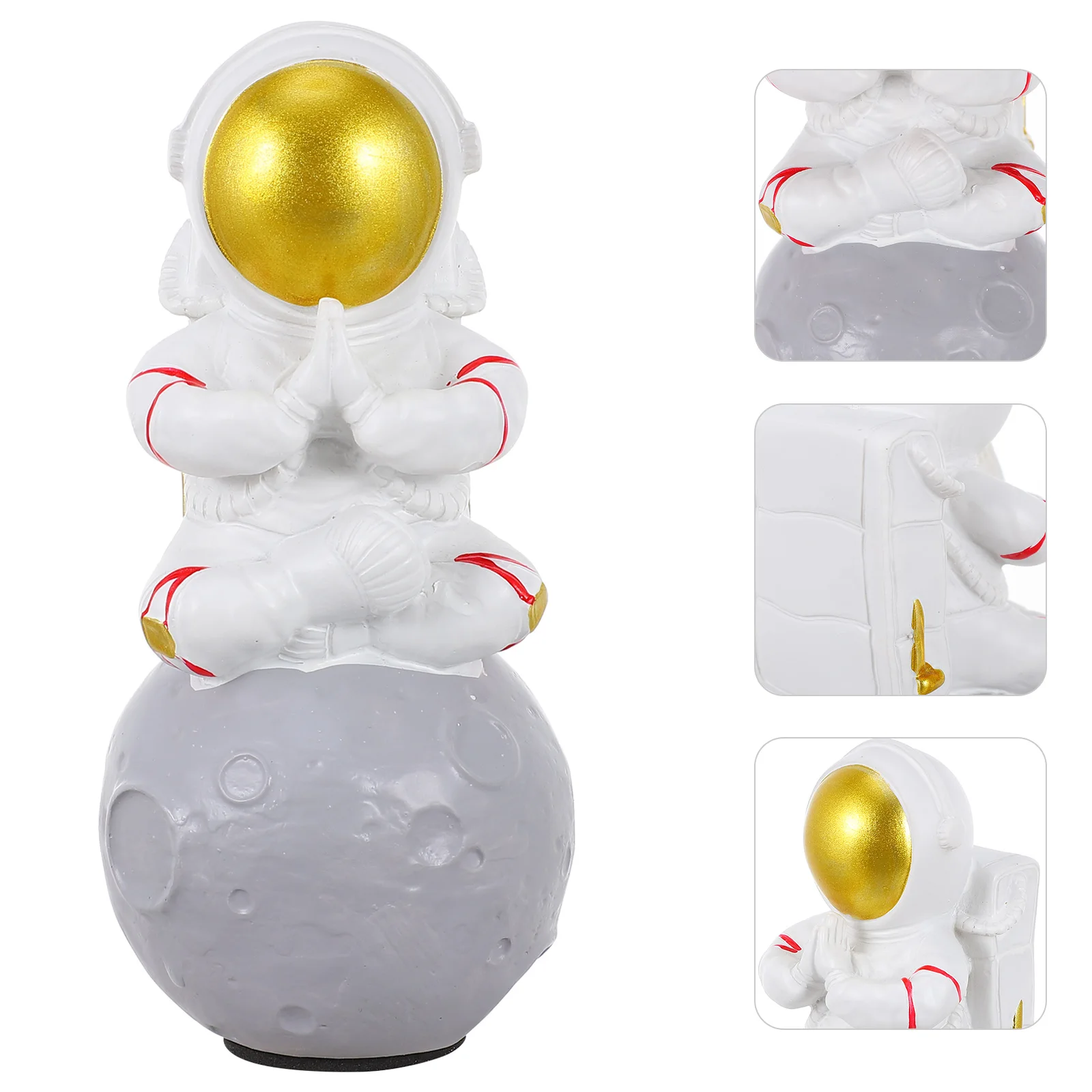 

Astronaut Sculpture Lovely Creative Resin Figurine Smooth Spaceman Statue Home nament Desk Decor Space Theme Kids Gift