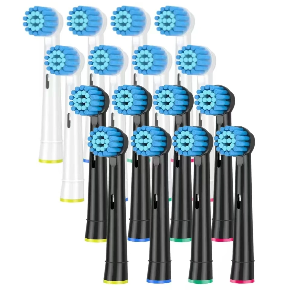 

4/8/12/16 Pack Sensitive Gum Care Replacement Brush Heads Compatible with Oral b Braun Electric Toothbrush,White