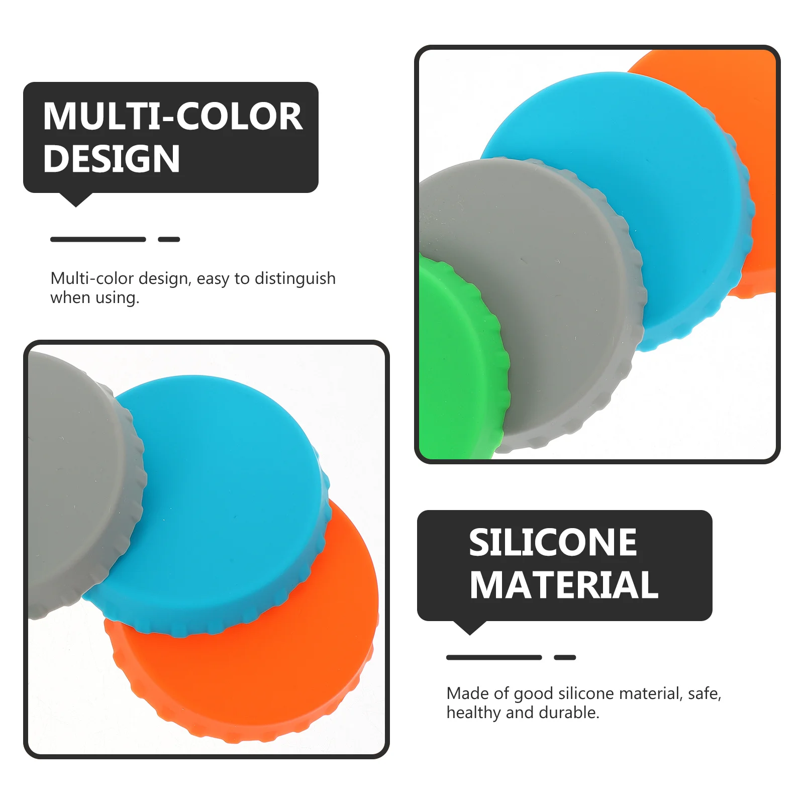 

4Pcs Can Sealer Silicone Leak-Proof Reusable Soda Can Covers Ring-Pull Drink Protectors Sealing Lids Drink Lid