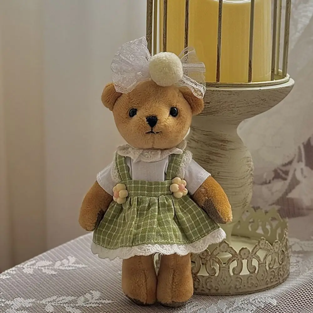 

Bear Decoration Bow Doll Dress Up Clothes Cotton Mini Cute Exquisite Doll Skirt Cute Plaid Kawaii Mini Doll Skirt BJD Doll