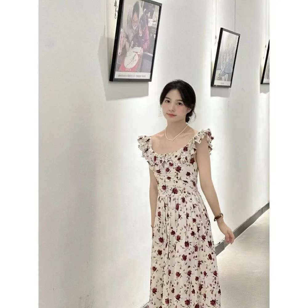 Vestidos femininos bordados borboleta tule saia festival ao ar livre artístico doce sonhador conto de fadas jovem em camadas elegante