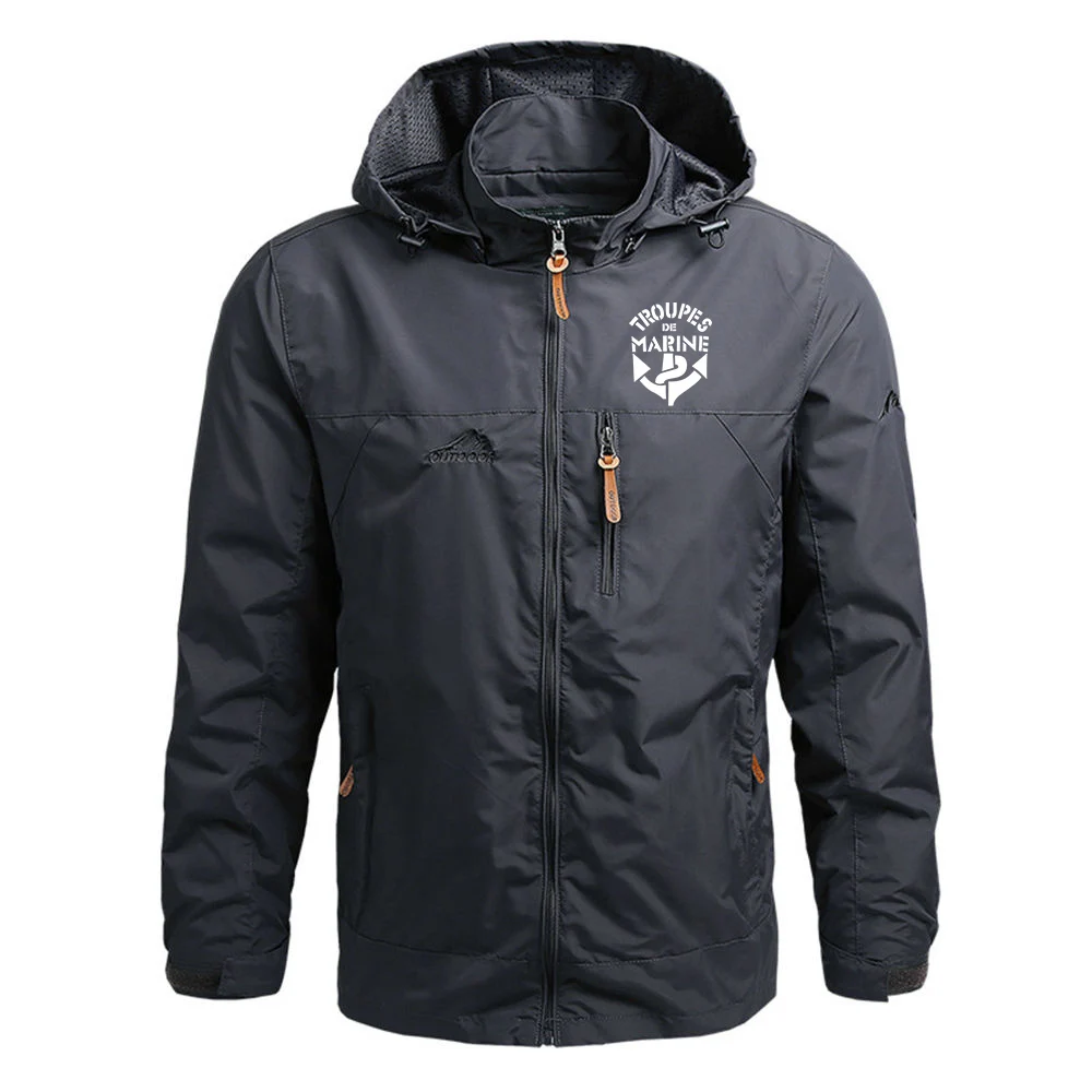 2026 Men's Multi Functional Casual Coat France Marine Troops French Colonial Troops Logo Print Spring And Autumn Jacket Hoodies