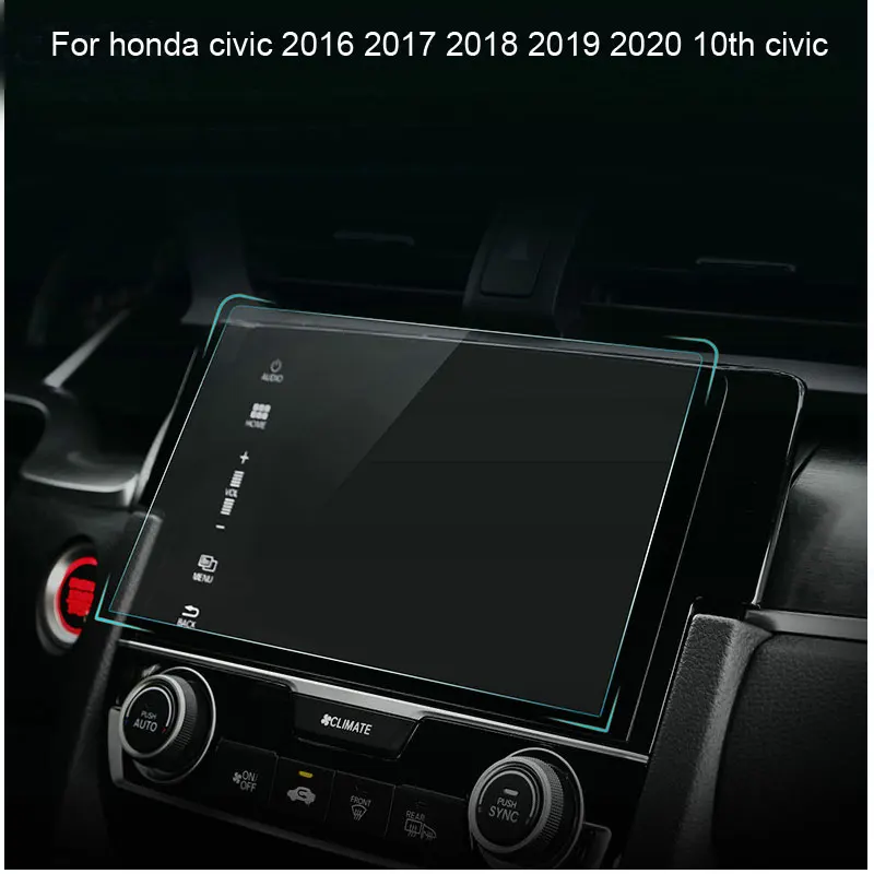 car touch GPS navigation screen protective toughened tempered film for honda civic 2016 2017 2018 2019 2020 10th civic