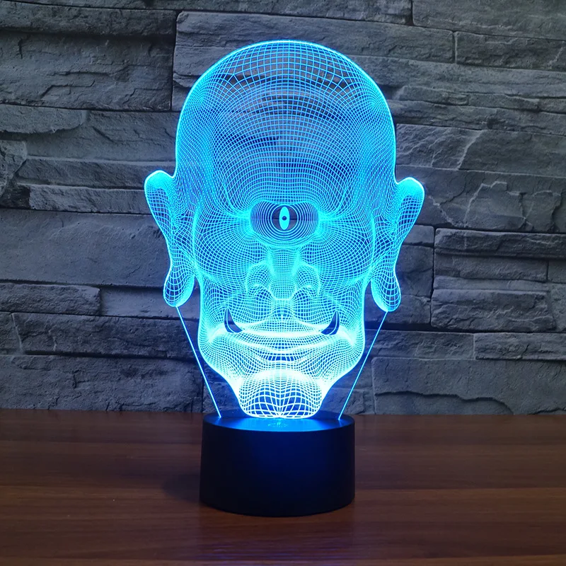 Nighdn 3D Hologram Illusion Unique Lamp Acrylic Night Light With Touch Switch Table Lamp 7 Colors Changing Decor Gift Birthday