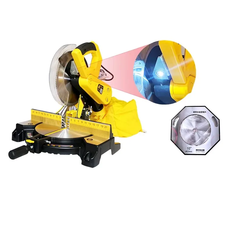 Laser Position Aim Cutting Location Single Sliding Miter Saw for Cutting Wood and Aluminum and Plastic