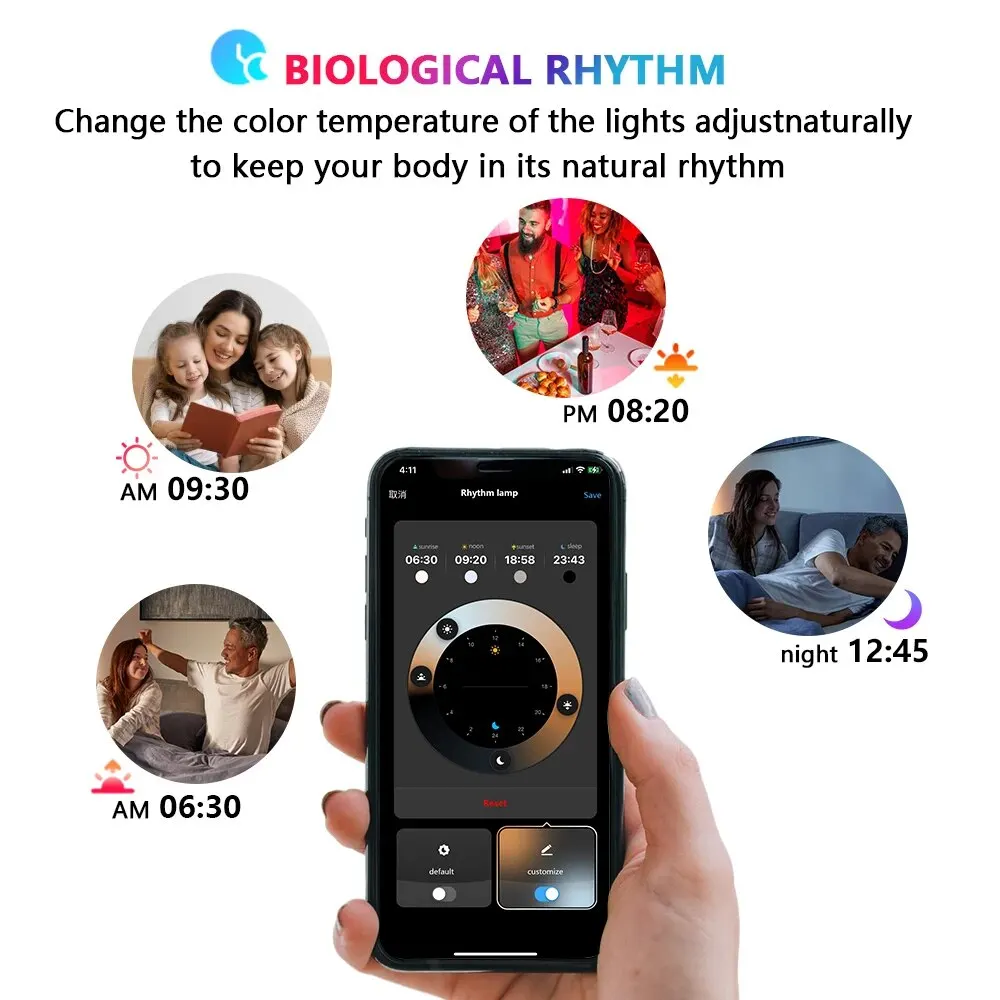 Smart TUYA Ceiling Lamp LED Light For Home Chandelier RGB CCT APP Voice Control AC 220V 300mm Alexa Google Smart Lamp for Home