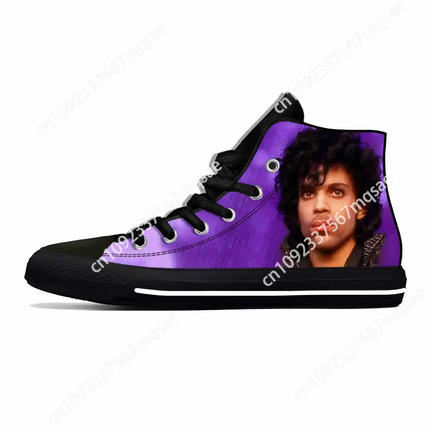 Hot Music Singer Prince Rogers Nelson Purple Rain Casual Shoes High Top Lightweight Breathable Mens Womens Teenager Sneakers