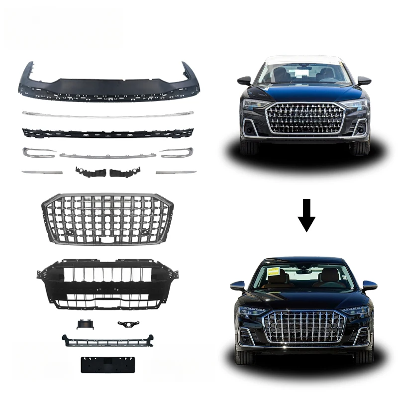 

Premium Car Accessories 23+ A8 Up To D5PA Edition Kit Front And Rear Bumper Hood High Quality