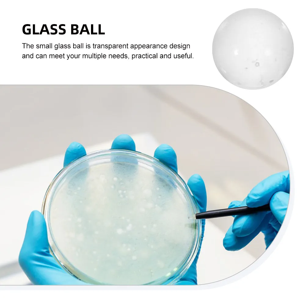 2000Pcs Clear Glass Balls High Hardness Smooth Surface Solid Transparent Glass Sphere for Lab Equipment and Chemical Testing
