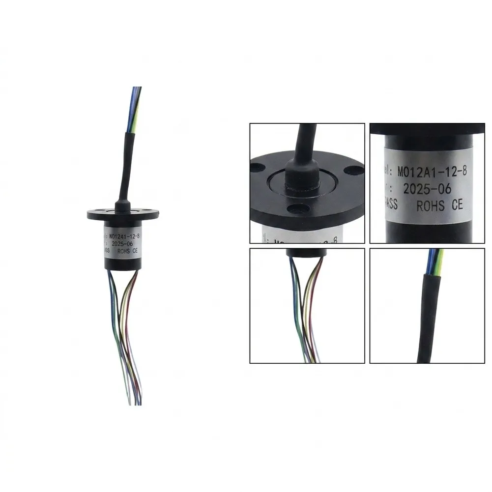 Rotary Electrical Coupler for Industrial Applications 2 4 6 or 8 Channels 2A per Circuit 12.5mm Diameter 21.6mm Body Size