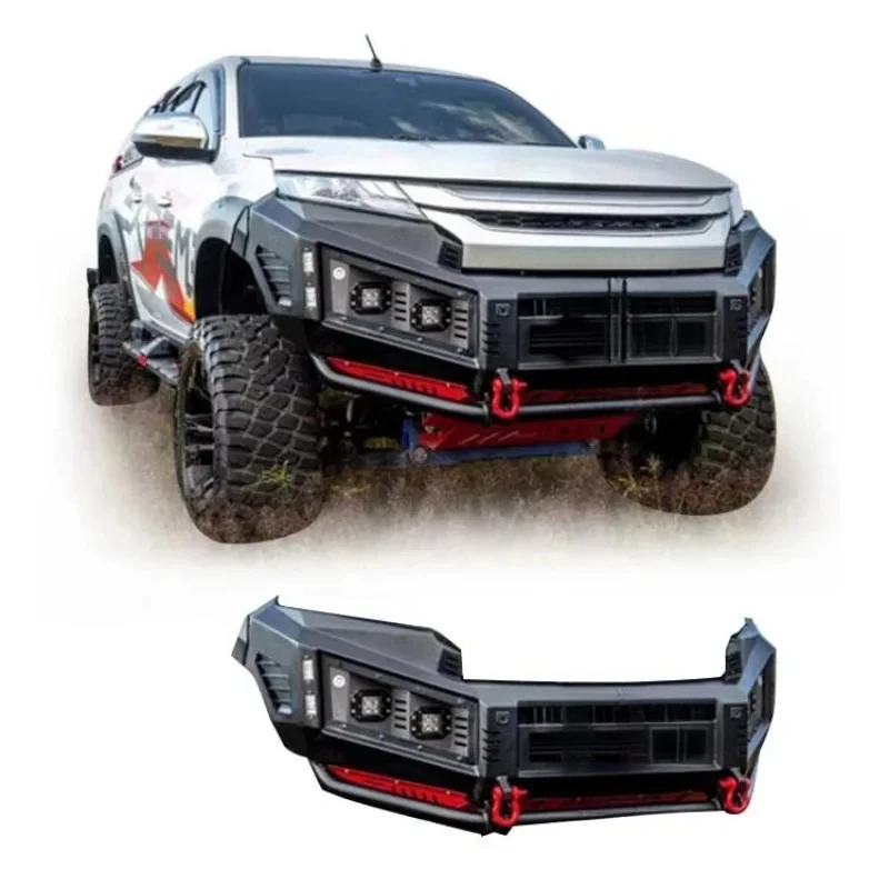 Shock-Absorb Winch Compatible Steel Bull Bar Front Rear Bumper With Tire Cer Can Holder Fit Seri 4X4 Offroad Accs Secure-Mount