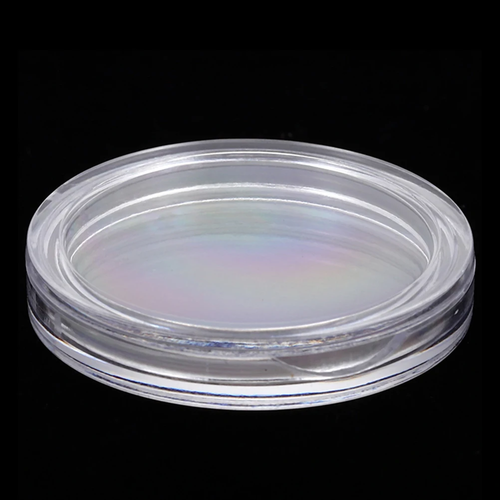 

50 Pcs Coin Box Professional Case Protector Plastic Holders Collecting Boxes Storage Round
