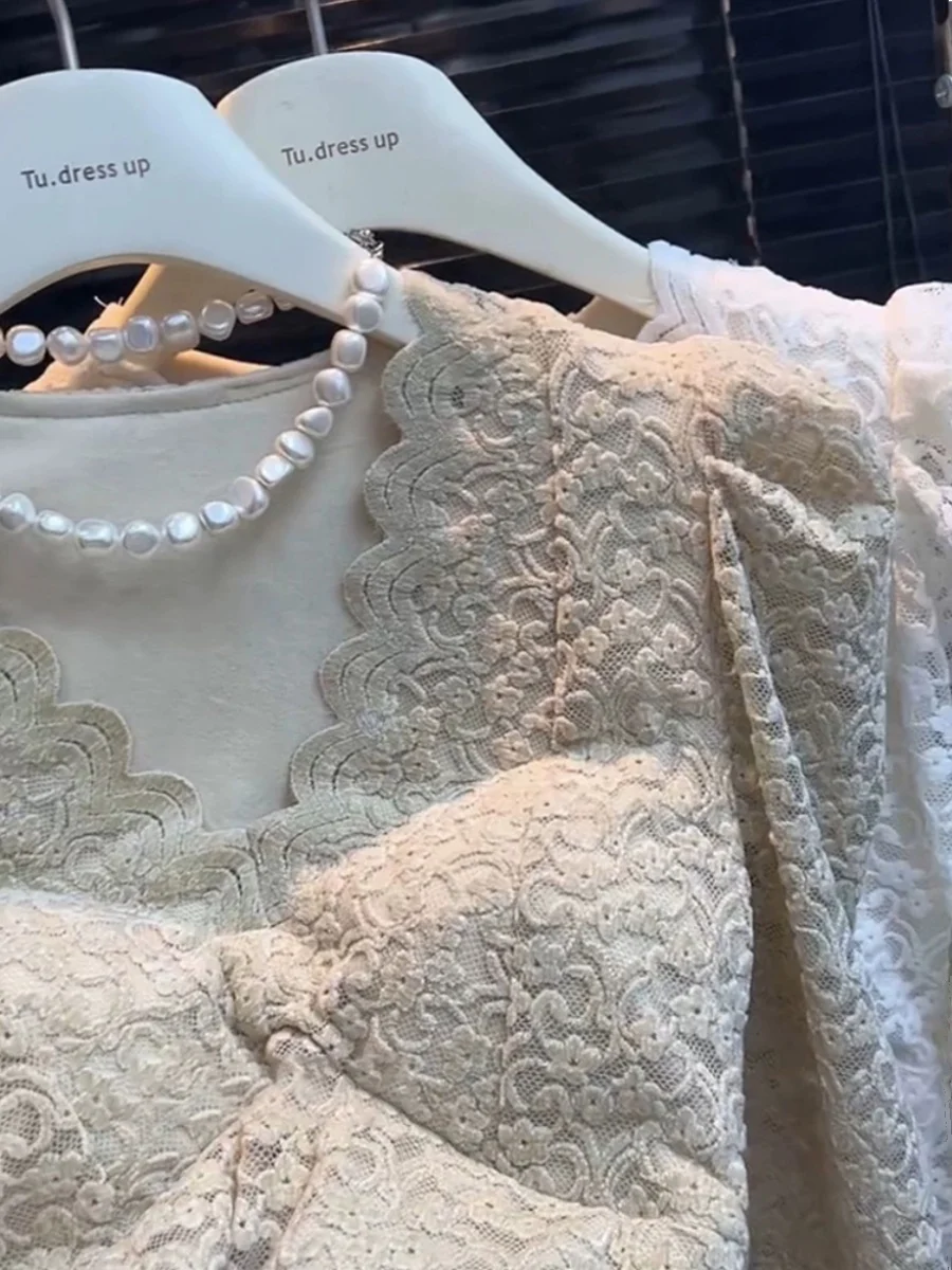 Low-Ne Lace Base irt ropa interior de mujer piel Otoño Invierno nuevo 2023 gama alta v-ne burbuja Sve Me Top coreano Sle