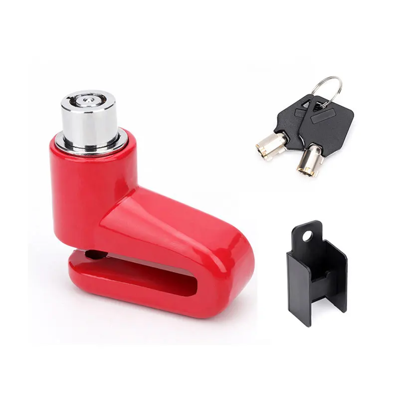 Motorcycle Disc Brake Lock Waterproof Anti-theft U-shaped Safety Lock With Bracket Keys For Bicycle Electric Bike