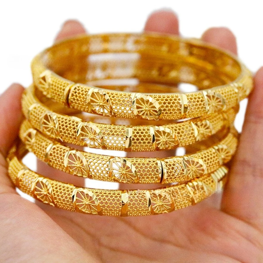 9999 gold women's bracelet - Ethiopian fashion bridal wedding bracelet jewelry gift