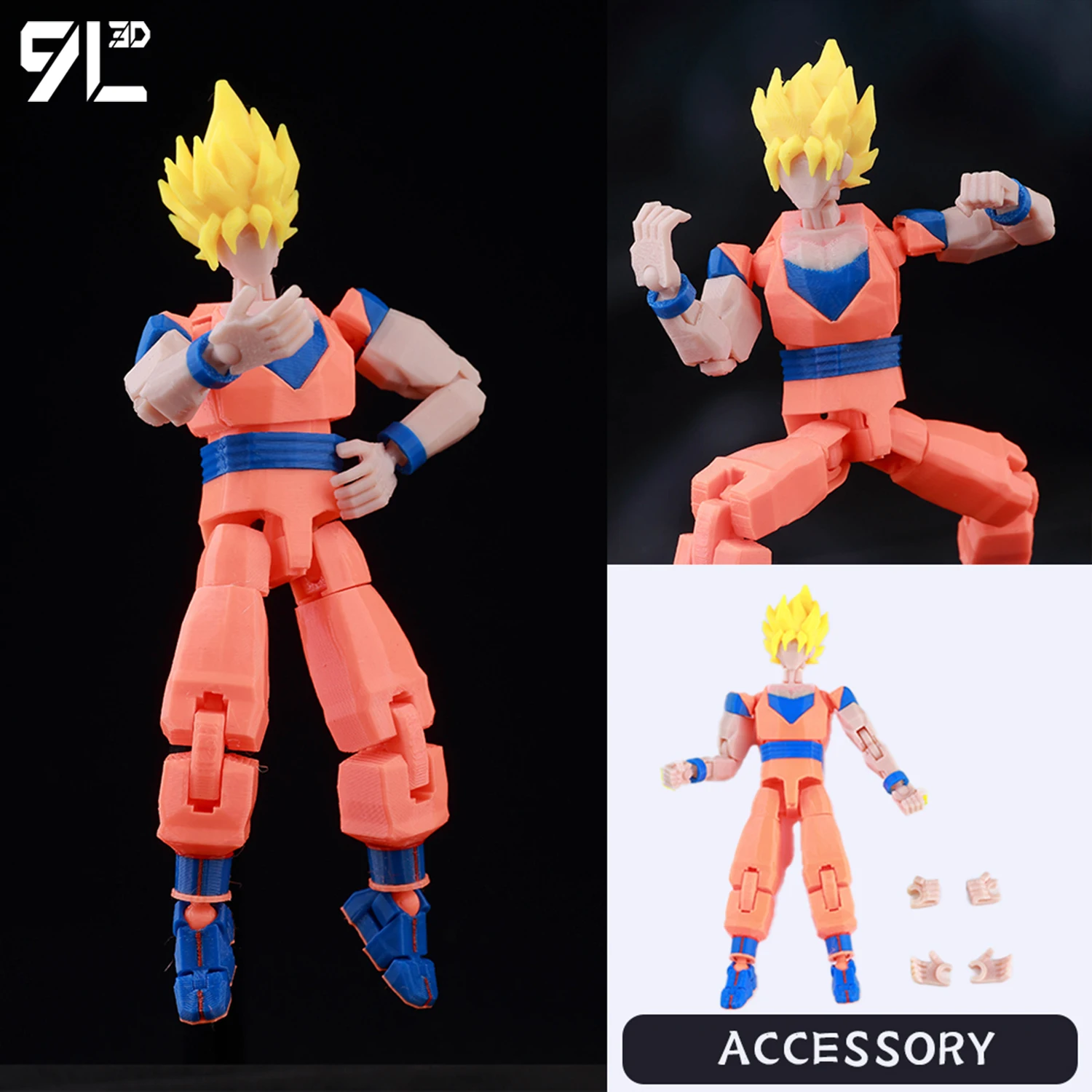 9L3D Titan13 Lucky13 フィギュア玩具 T13 ドラゴンボールロングヘア超