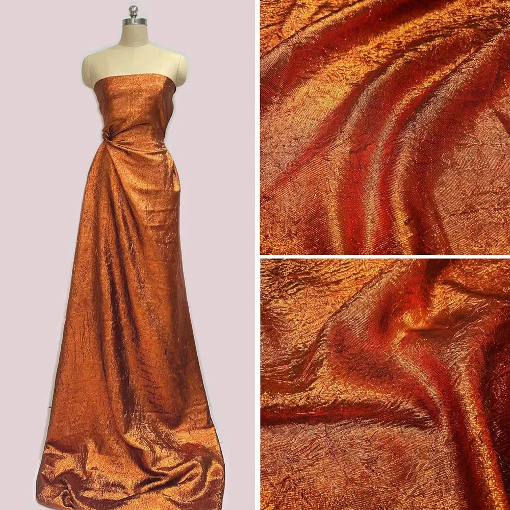 High Quality New African Jacquard Organza FabricDamask Brocade Lace Fabric