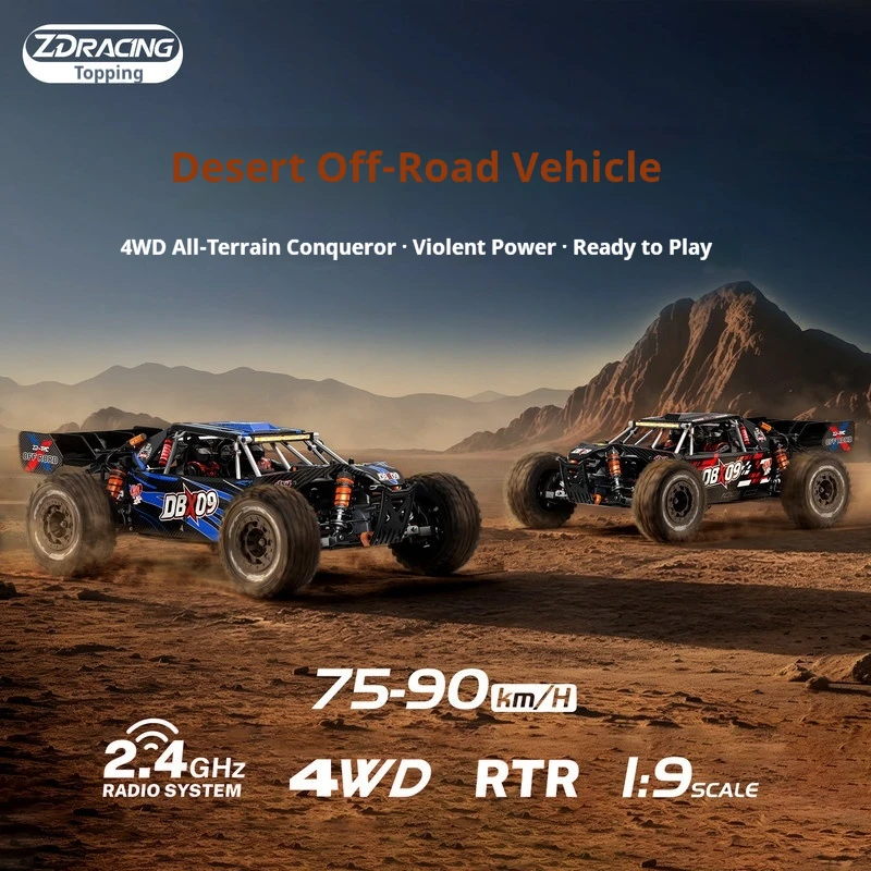 ZDRACING DBX09 1/9 Scale 4WD RTR Electric Remote Control Desert Buggy 2.4GHz 75 90Km/H High Speed Off Road Vehicle