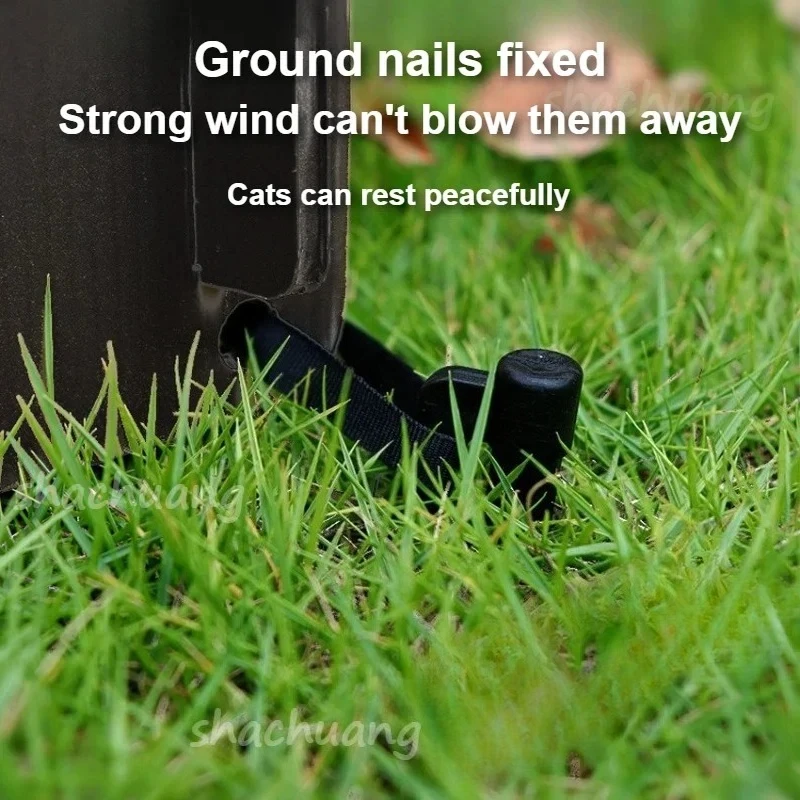 الشتاء أكسفورد القماش في الهواء الطلق المحمولة الحيوانات الأليفة المأوى منزل مع الألومنيوم احباط بطانة سرير قطة دافئة للقطط الضالة/الكلب كاما الفقرة جاتوس #5