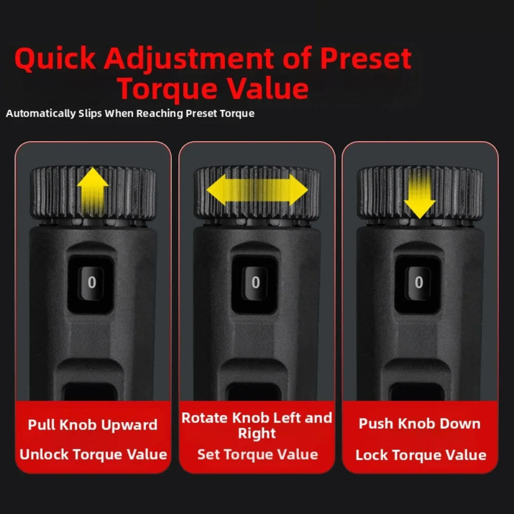 Manual Torque Tool Featuring Chrome Vanadium Construction 1/4 Inch Drive and Adjustable 1 to 6 Newton Meter Range