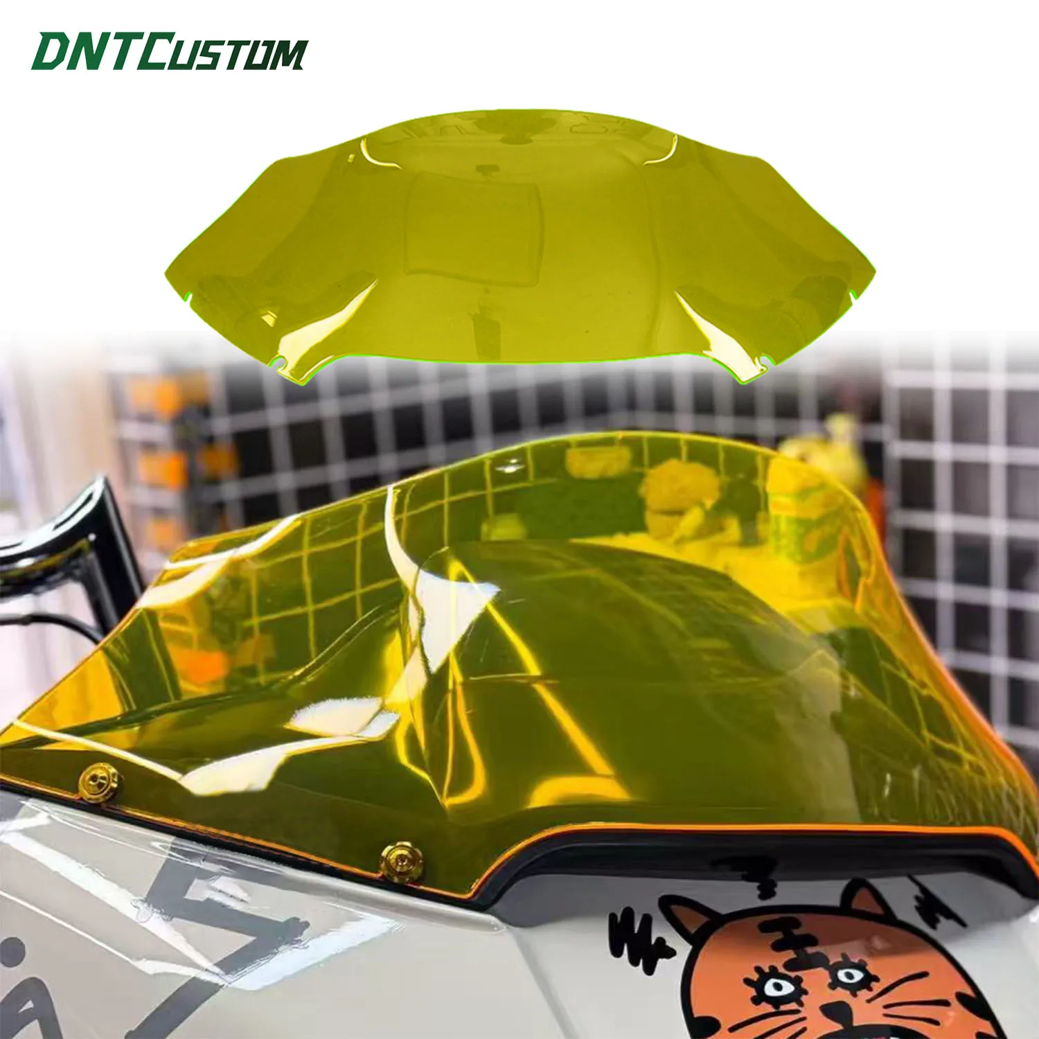 DNTCUSTOM 9 Inch PC Windshield Wind Screen for Harley Road Glide 2015-2023 Motorcycle Accessories Wind Deflector Protector