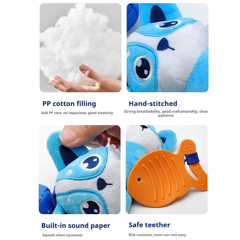 سرير معلق على شكل حيوان جديد، قلادة عربة أطفال، خشخيشة بجانب السرير، ألعاب أطفال حديثي الولادة، جذب انتباه الطفل، هدية