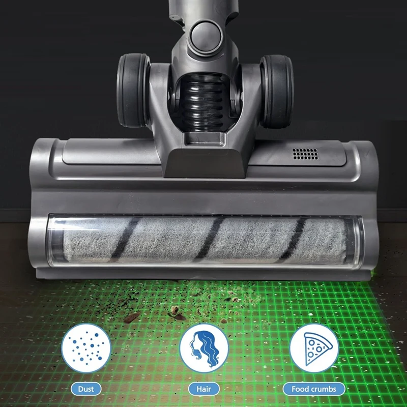 Tête de brosse à rouleau souple avec lumières LED pour sol en bois dur, aspirateur Dyson V10 Slim V12, accessoire Dream