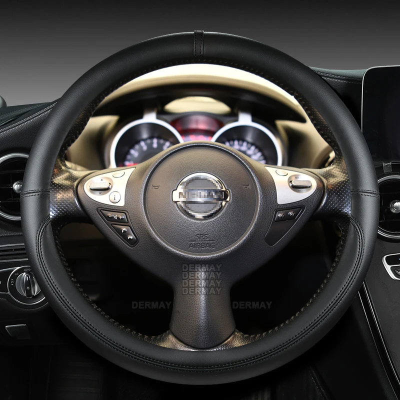 for Nissan Juke F15 F16 2010~2023 PU Leather Car Steering Wheel Cover Fast Shipping Auto Accessories