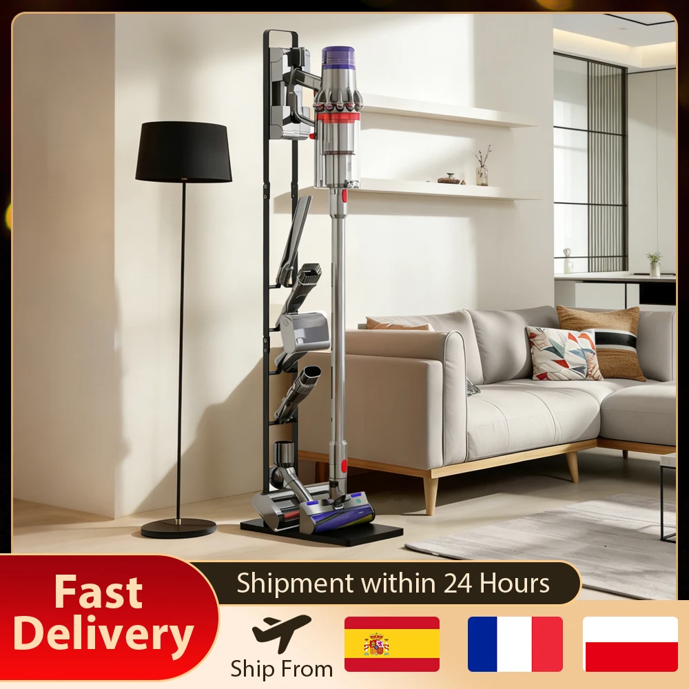Support pour aspirateur Dyson V15 V12 V11 V10 V8 V7 V6 Gen5 DC Series, support de sol en métal stable pour aspirateur sans fil, sans perçage