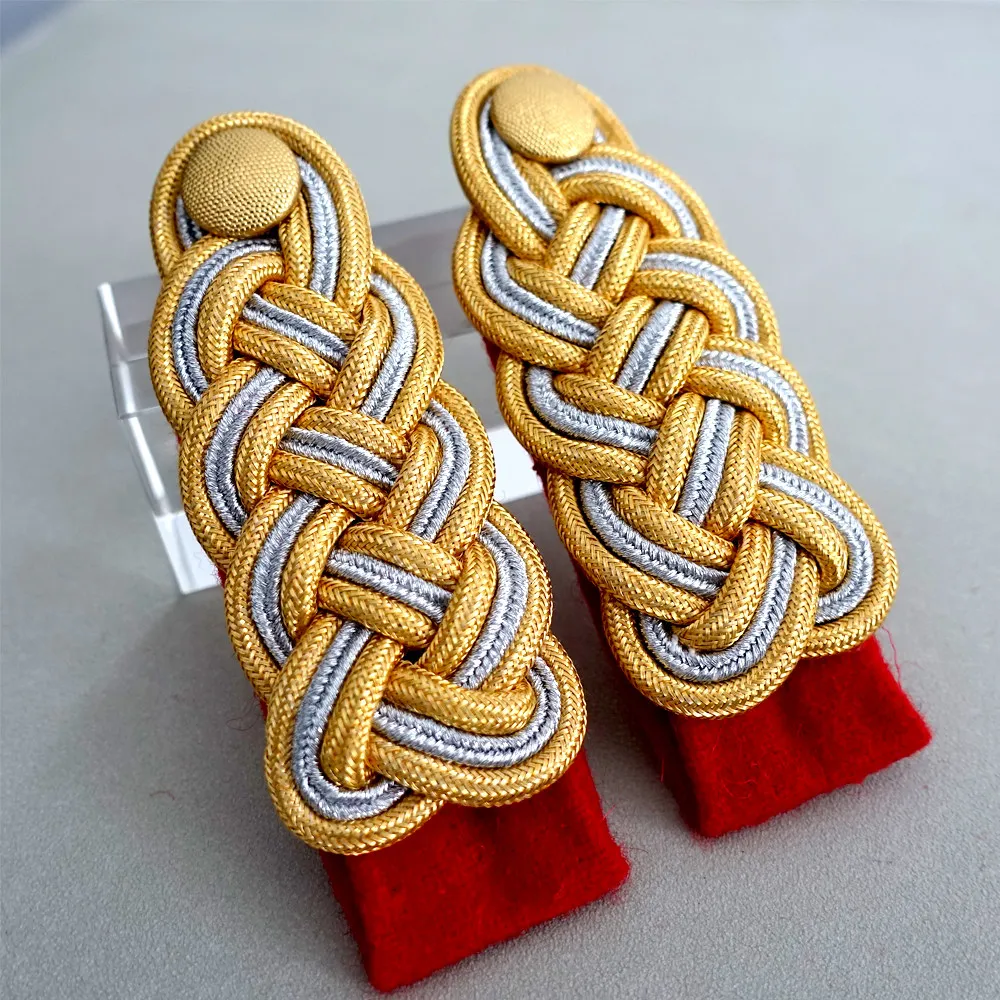 1 pair Braided Shoulder Boards, Type Army General Dress Uniform Formal dress epaulets film costumes performance props