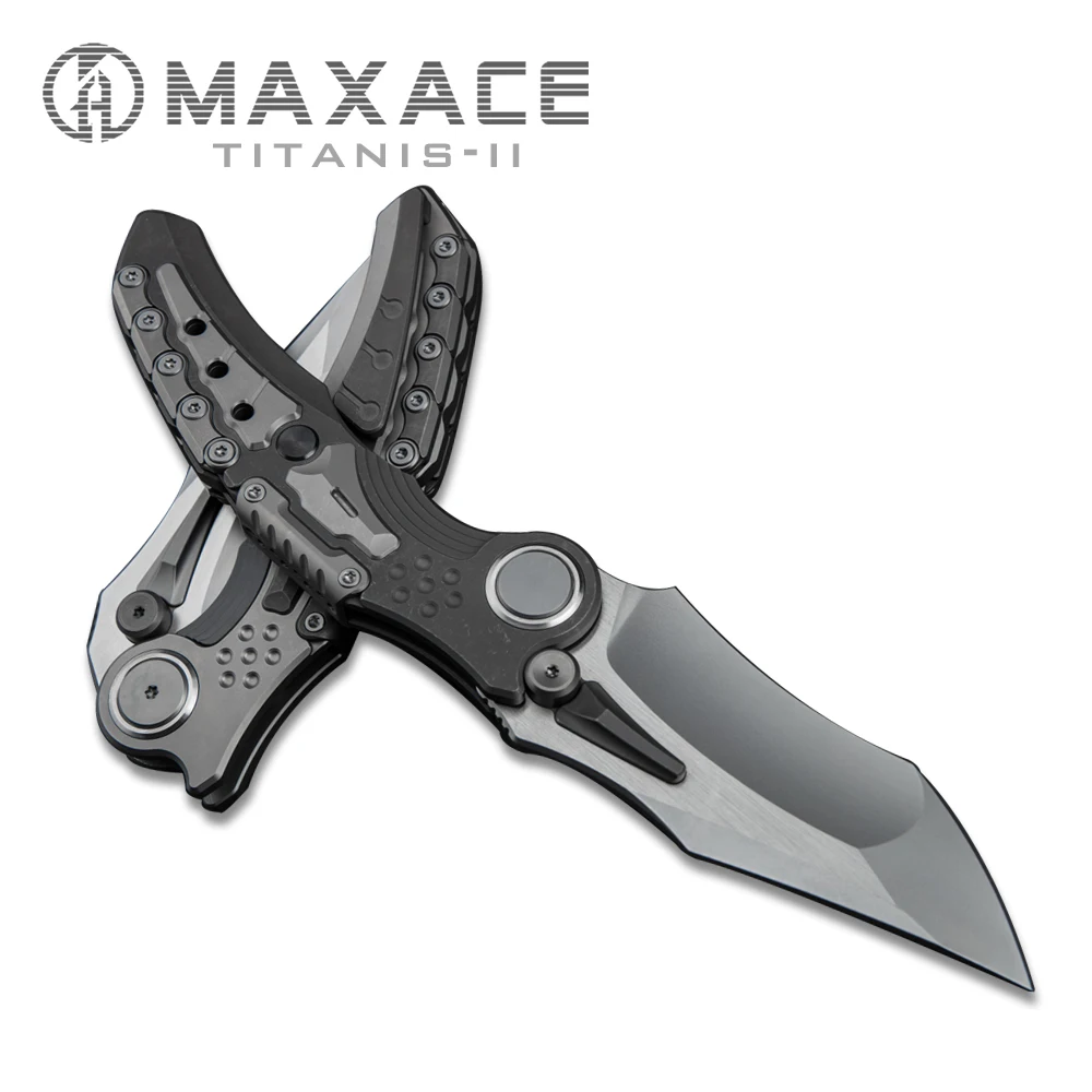 Maxace Titanis-II Folding knife camping portable outdoor fruit knife  Survival Self-defense Collection And Gift pocket knife