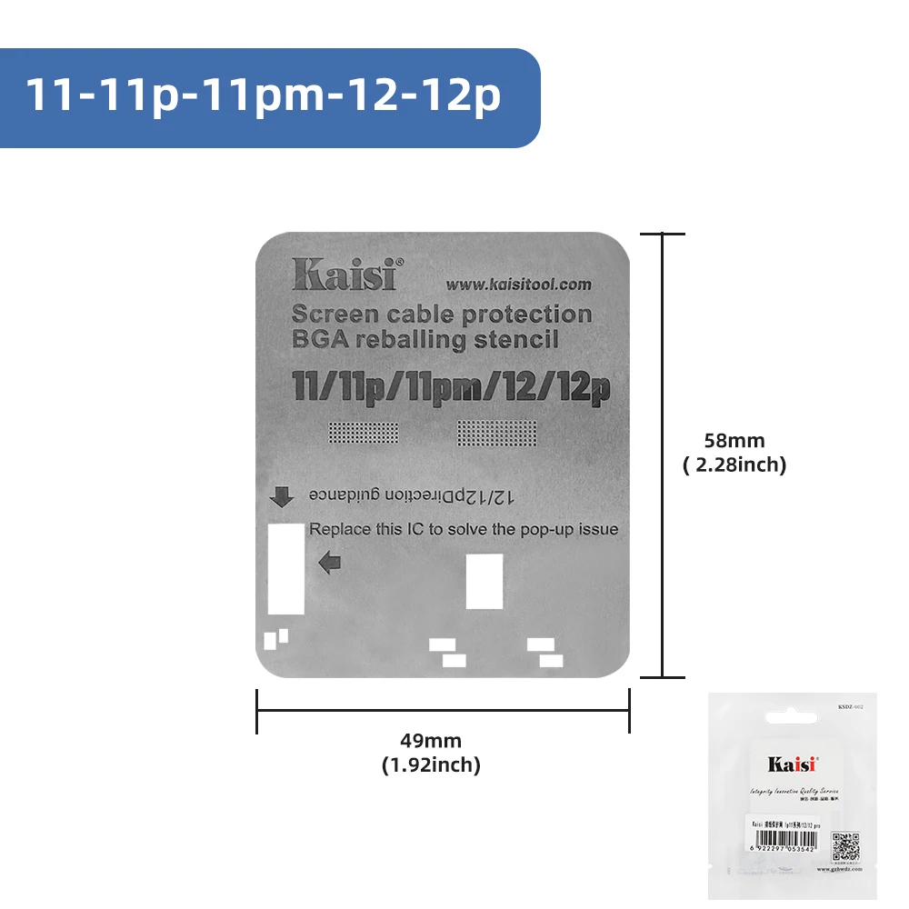 Kaisi LCD Screen Cable IC BGA Reballing Stencil Kit Tin For iPhone 14 13 12 11 Series Comprehensive Tin Planting Steel Net