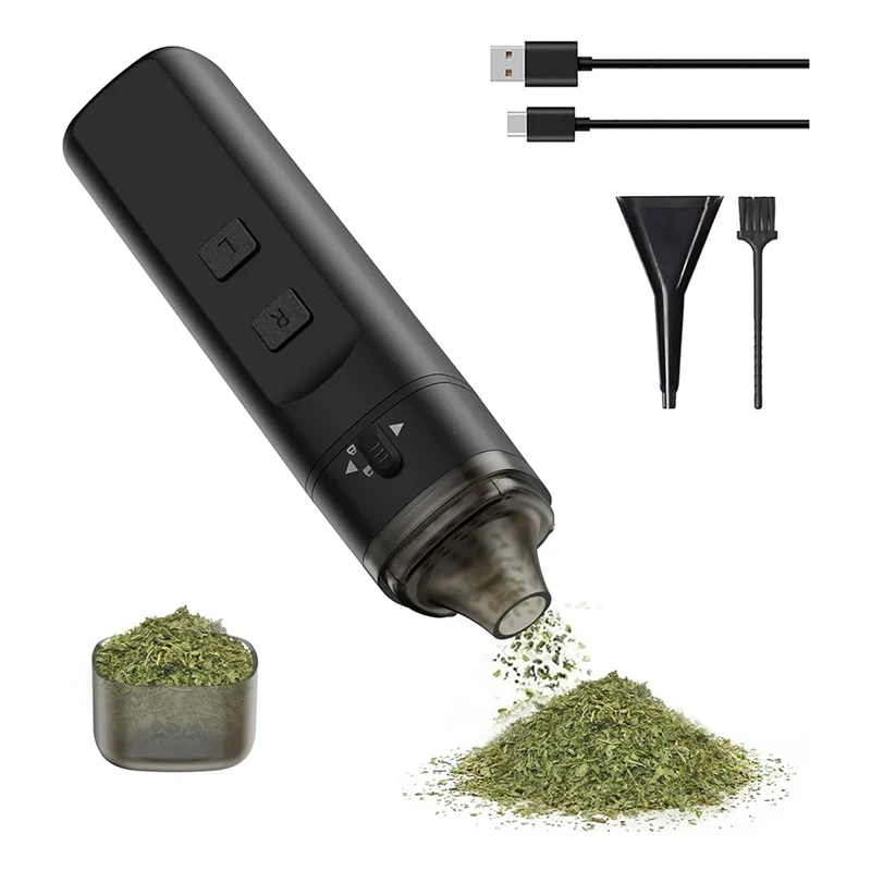 

BAAN-One-Touch Electric Herb Grinder Black, Auto Grind Dry Spice Mill Machine, Portable Up To 1.5G